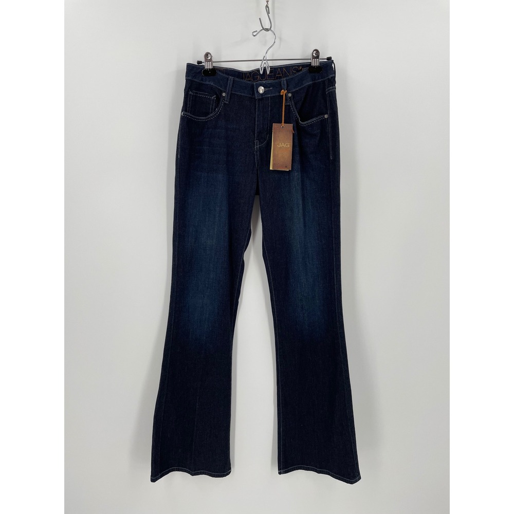 Jag Jeans Mid Rise Flare Leg Dark Wash Stretch Denim‎ Womens Size 8 NWT